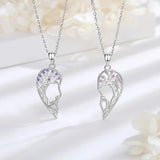 925 Silver Tree of Life Heart Necklace Set for Sisters