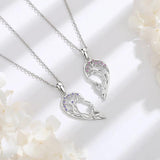 925 Silver Tree of Life Heart Necklace Set for Sisters