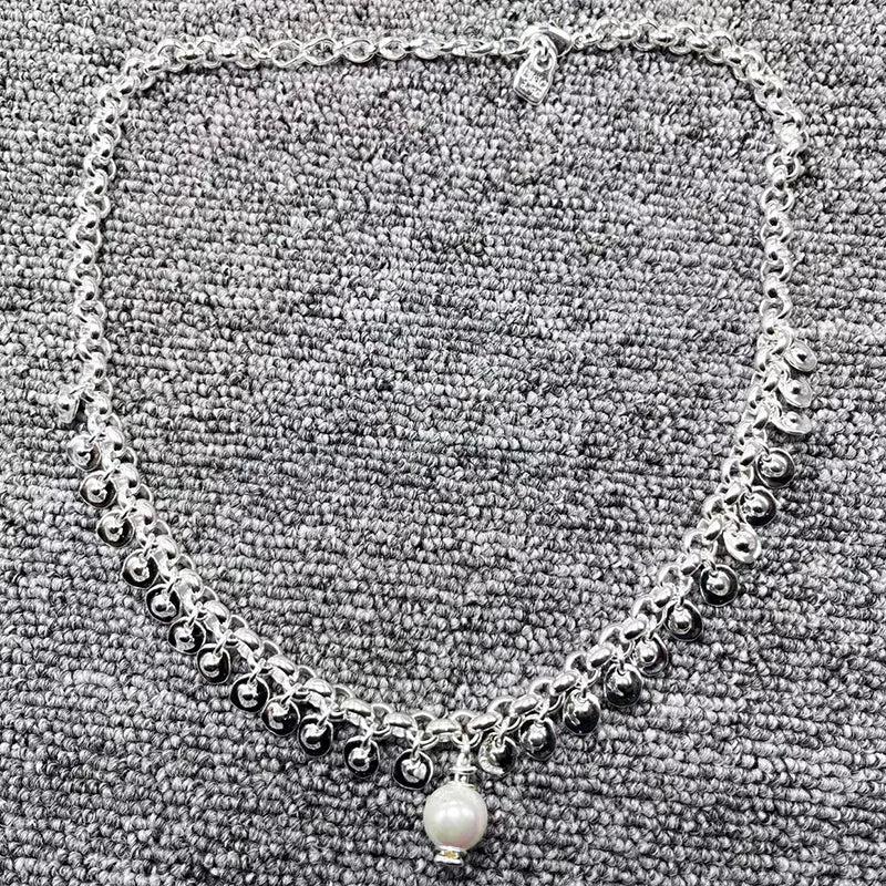 UNOde50 Silver Pearl Pendant Necklace Jewelry Gift