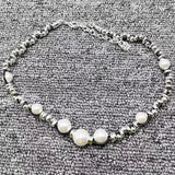 UNOde50 Silver Plated Pearl Knot Necklace