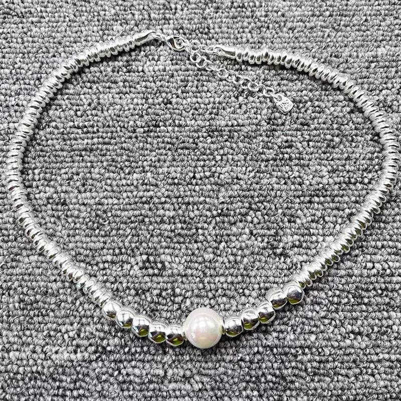 UNOde50 Pearl Necklace Silver Jewelry