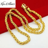 Vintage Solid 24KT Chain Necklace for Men - Fine Jewelry Gift