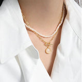 925 Silver Paperclip Chain Clear Quartz Pendant Necklace