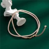 925 Silver Flash Tube Choker Necklace with Zircon Lace