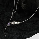 Rice Bead Chain S925 Silver Pearl Necklace