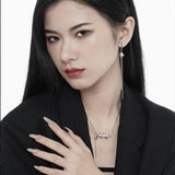 Rice Bead Chain S925 Silver Pearl Necklace