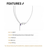 Rice Bead Chain S925 Silver Pearl Necklace