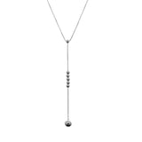 Sterling Silver Bead Necklace with Pendant for European Charms