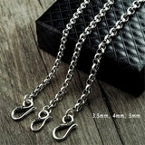 925 Silver Long Chain Necklace Thai Silver Link Chain