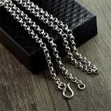 925 Silver Long Chain Necklace Thai Silver Link Chain