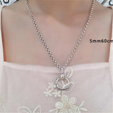 925 Silver Long Chain Necklace Thai Silver Link Chain