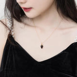925 Silver Necklace Women Natural Smoky Quartz Diamond Wedding Jewelry