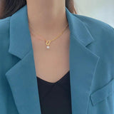 925 Silver Chain Pearl Pendant Necklace for Women