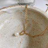 925 Silver Chain Pearl Pendant Necklace for Women