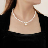 925 Silver Water Pearl Pendant Necklace for Women