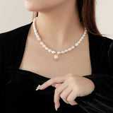 925 Silver Water Pearl Pendant Necklace for Women