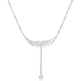 Angel Wings Pendant Necklace 925 Sterling Silver Jewelry