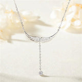 Angel Wings Pendant Necklace 925 Sterling Silver Jewelry