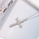 925 Silver Jesus Cross Pendant Necklace for Women