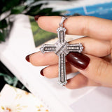 925 Silver Jesus Cross Pendant Necklace for Women