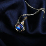 925 Silver Labradorite Pendant Necklace Moon Light Gemstone Jewelry