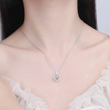 1CT Moissanite Pendant Necklace 925 Sterling Silver Sparkling Jewelry