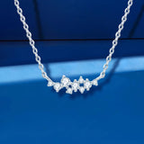 0.18CT Moissanite Dainty Choker Necklace 925 Sterling Silver Jewelry