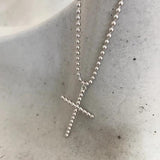 925 Sterling Silver Cross Sweater Chain Necklace Women
