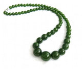 Natura Emerald Hetian Jade Handcraft Carved Beads Necklace