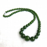 Natura Emerald Hetian Jade Handcraft Carved Beads Necklace