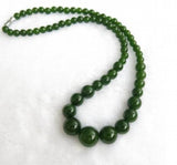 Natura Emerald Hetian Jade Handcraft Carved Beads Necklace