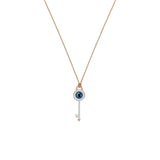 Evil Eye Rose Crystal Necklace for Women