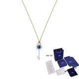 Evil Eye Rose Crystal Necklace for Women