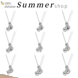 S925 December Birthstone Pendant with Cola Base Necklace