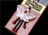 Natural Jade Butterfly Pendant Necklace Hand-carved