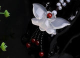 Natural Jade Butterfly Pendant Necklace Hand-carved