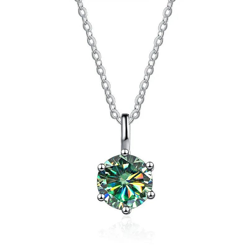 925 Silver Moissanite Necklace for Women