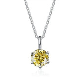 925 Silver Moissanite Necklace for Women