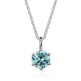 925 Silver Moissanite Necklace for Women