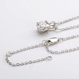1ct Real Moissanite Pendant Necklace 925 Sterling Silver Pass Diamond Test