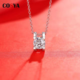 Moissanite Ox Head Pendant Necklaces S925 Sterling Silver Jewelry