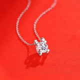 Moissanite Ox Head Pendant Necklaces S925 Sterling Silver Jewelry