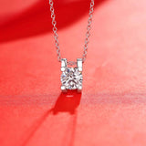 Moissanite Ox Head Pendant Necklaces S925 Sterling Silver Jewelry