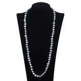 Gray Baroque Pearl Necklace 9-10mm Natural Pearl Necklace