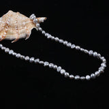 Gray Baroque Pearl Necklace 9-10mm Natural Pearl Necklace