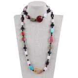Natural Gemstone Beads Necklace - Handmade Jewelry
