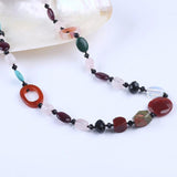 Natural Gemstone Beads Necklace - Handmade Jewelry