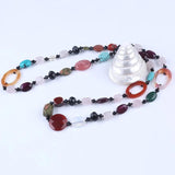 Natural Gemstone Beads Necklace - Handmade Jewelry