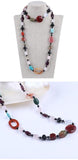 Natural Gemstone Beads Necklace - Handmade Jewelry