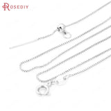 5PCS 1MM 1.2MM 18K Copper Chorker Necklace Chains